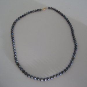 Black freshwater pearl necklace